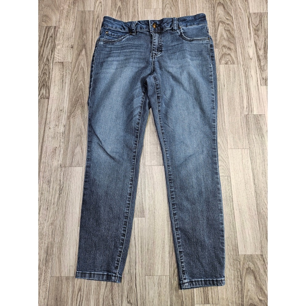 d.jeans Slim Denim Pants Womens 8 Blue Stretch Medium Wash Whiskered